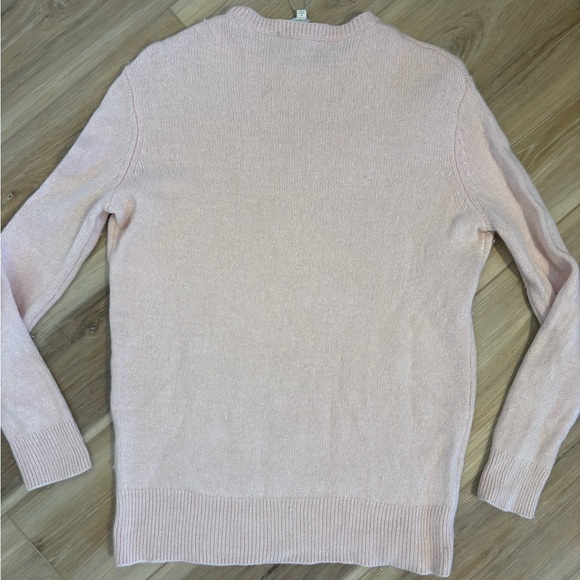 NWT Favorite Daughter Cashmere Crewneck Sweater Pale Pink - Picture 6 of 6